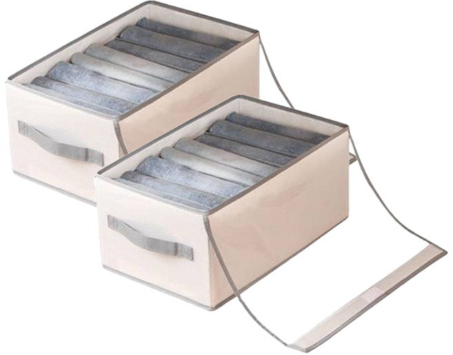 마켓피오 홈 투명 덮개가 있는 의류 보관함 타입2, 2개