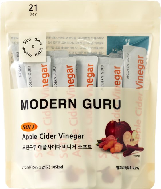 모던구루 애플사이다 비니거 소프트 21p, 1개, 315ml