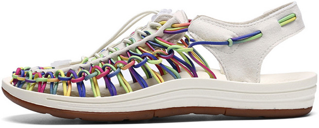 엘쏘 컬러플 로프낫 디자인 유니크 샌들