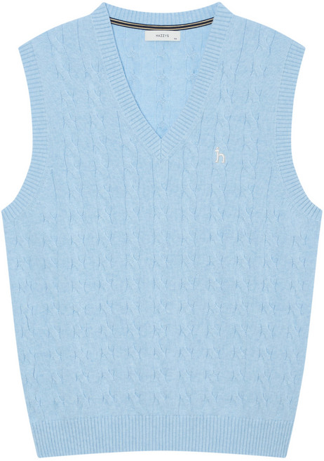 헤지스 남성용 멜란지 면 니트 베스트