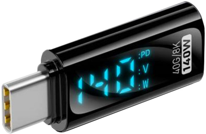 컴스 USB C타입 M-C타입 F 140W 40Gbps 8K 실시간 모니터링 디스플레이 연장 젠더, JA347, 1개