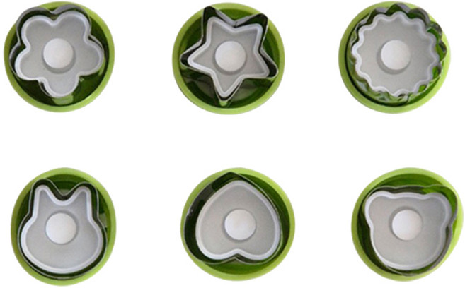 큐트미 투인원 야채커터 샌드위치틀 6종 세트 MP500, 그린, 1세트