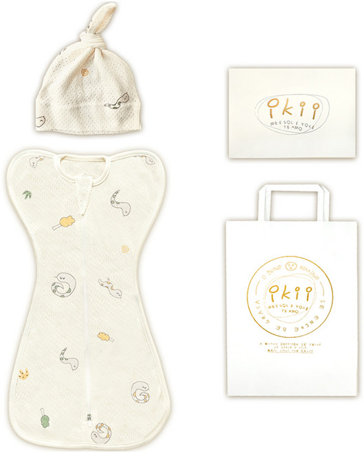 이키 유아용 오가닉 스와들 세트 S+선물박스+쇼핑백