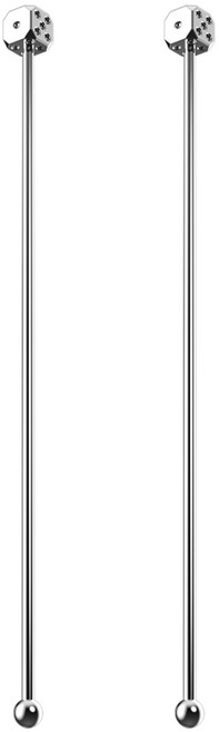 바겐슈타이거 스텐 304 홈 바텐딩 다이스 머들러, 실버, 2개
