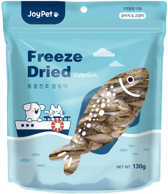 조이펫 반려동물 동결건조 간식, 열빙어, 130g, 1개 - 쿠팡