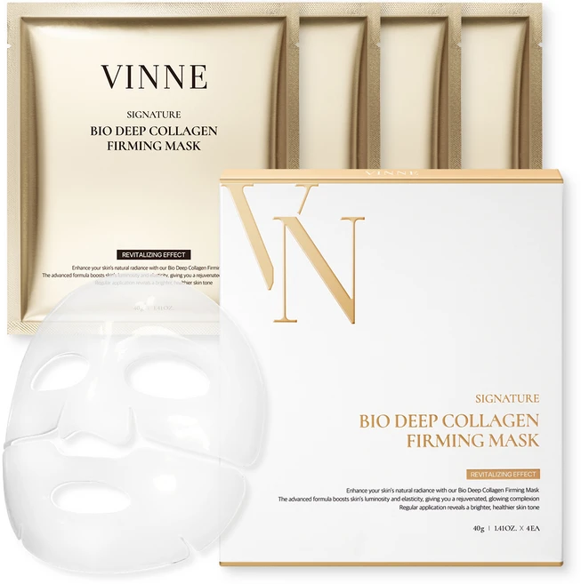 빈느 바이오 딥 콜라겐 퍼밍 마스크팩, 40g, 4개 - 쿠팡