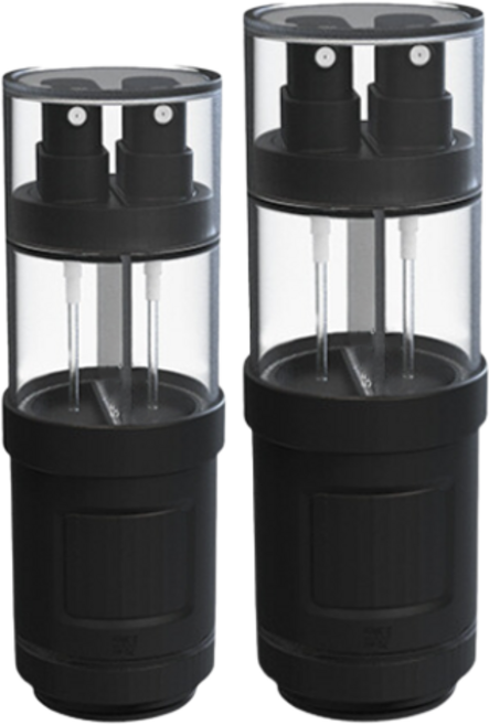 리빙헤븐 4in1 여행용 공병 55ml x 2p + 70ml x 2p 세트, 1개, 블랙