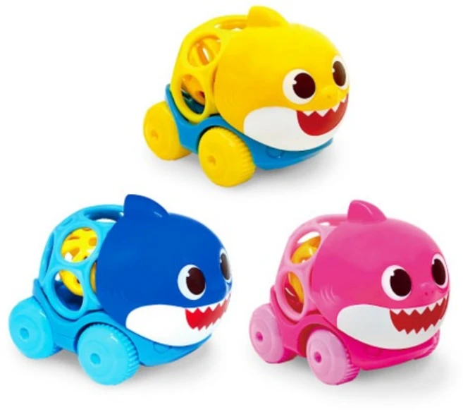 아이윌컴퍼니 아기 상어 베이비볼 딸랑이 미니카 3종 세트, 혼합색상, 1세트 - 쿠팡
