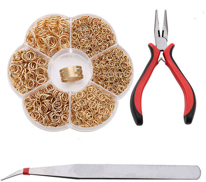 코히모 다용도 오링 1000p + 작업반지 + 평집게 + 핀셋 세트 4W314, 골드, 1개