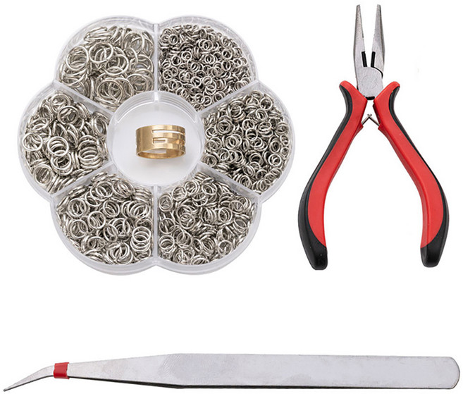 코히모 다용도 오링 1000p + 작업반지 + 평집게 + 핀셋 세트 4W314, 실버, 1개