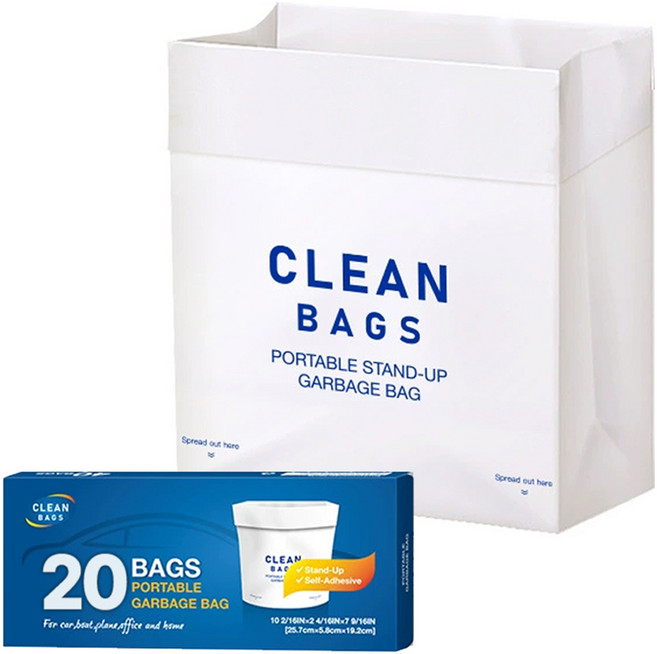 카템 차량용 스탠드형 부착 쓰레기봉투 20p, 혼합색상, 1개