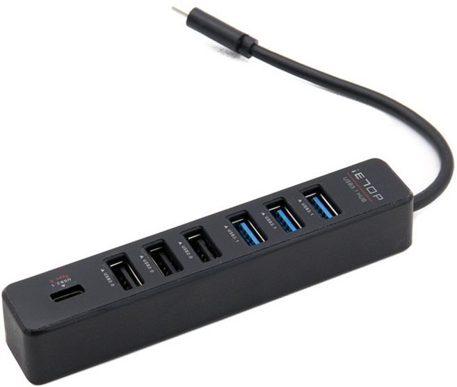 이탑 7포트 USB 3.0 + 2.0 / C타입 USB 3.1 Gen 1 허브 TB198, 1개