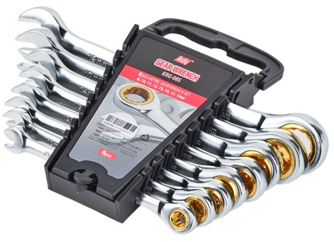 케이디와이 기어렌치 8종 세트 KRG-08S, 1세트