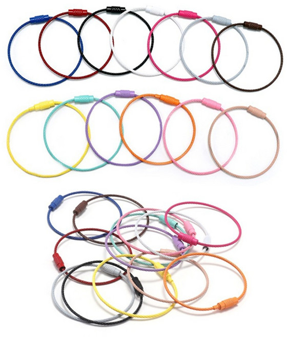 코히모 다용도 컬러 와이어 키링 5W0028, 랜덤발송, 30개