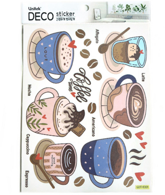 환타스틱스 데코 스티커 6종 세트 GDT-8301, 혼합색상