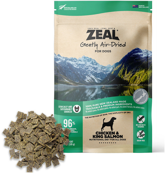 질 전연령 강아지 에어드라이 건식사료, 320g, 1개, 닭+연어