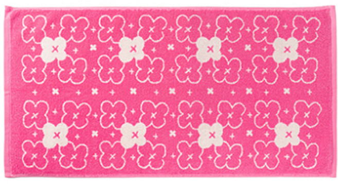 브런치브라더 패턴 수건, 1개, 블러썸 핑크