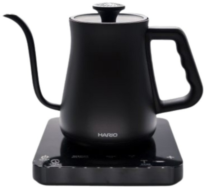 하리오 알파 온도조절 전기주전자 블랙, 1개, 단품, 650ml