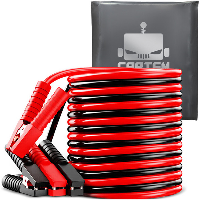 카템 고급형 차량용 배터리 고용량 점프 케이블 점프선 3000A, 1개, 4m