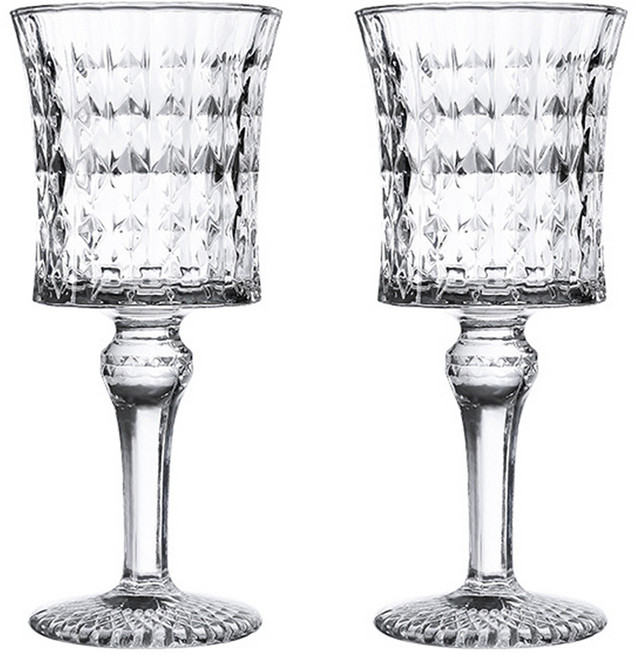 프렌치마르스 크리스탈 롱 와인 고블렛잔 B타입 230ml CM185, 2개