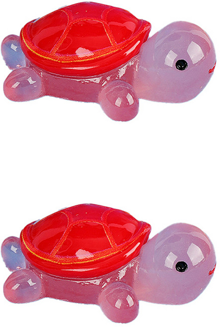 라벤티아 인테리어 거북이 미니어처 피규어 레드, 2개