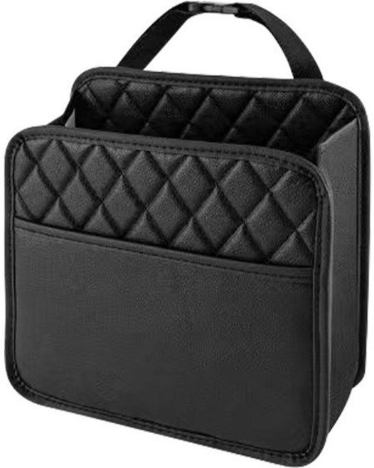 코히모 차량용 뒷자석 헤드레스트 수납함 4W442, 1개, 블랙