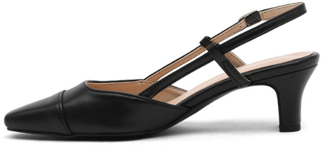 사뿐 여성용 이로베 투톤 슬링백힐 5cm