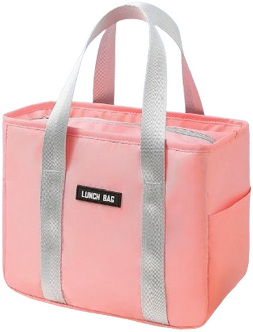 탑피아 심플 보온보냉백, 핑크색, 1개