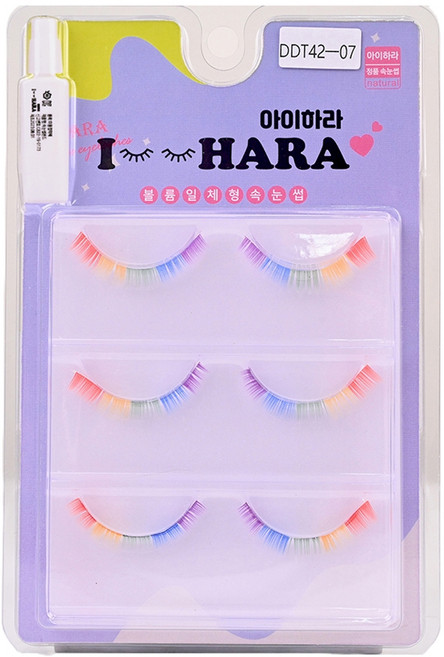 아이하라 언더업 속눈썹 2p x 3개 세트 DDT42-07, 1개, 혼합색상