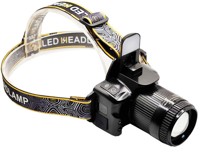 WhiteLaser COB LED 충전식 야외 줌 해루질 헤드랜턴 DJ-31, 1개