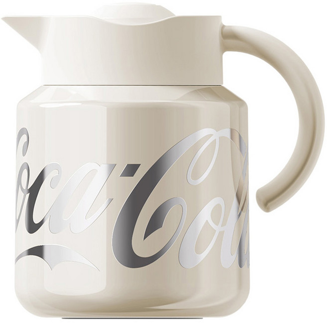 점 코카콜라 컴팩트 진공 주전자, 1.5L, 실버화이트, 1개