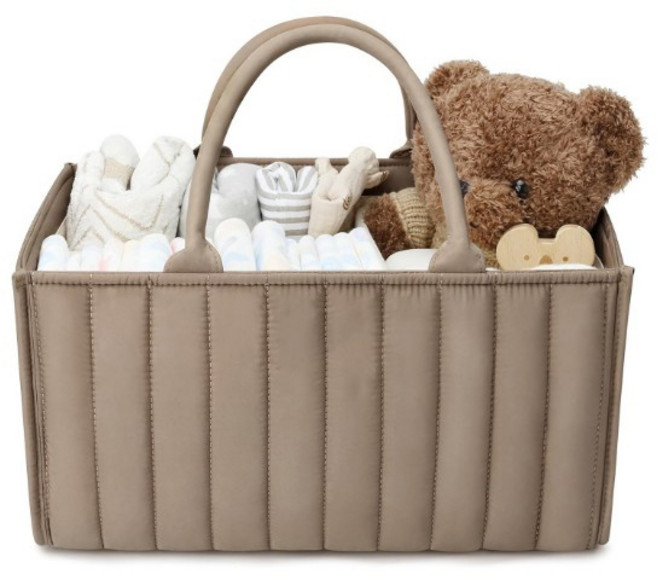 블룸홈 기저귀 수납 정리함, 갈색