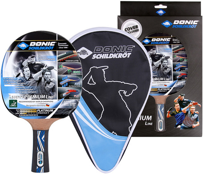 도닉 쉐이크핸드 플래티넘 카본레이어 탁구라켓 세트, 1세트