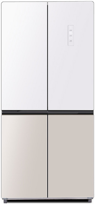 하이얼 글램 글라스 433L 4도어 냉장고 방문설치, HRS433MNWE