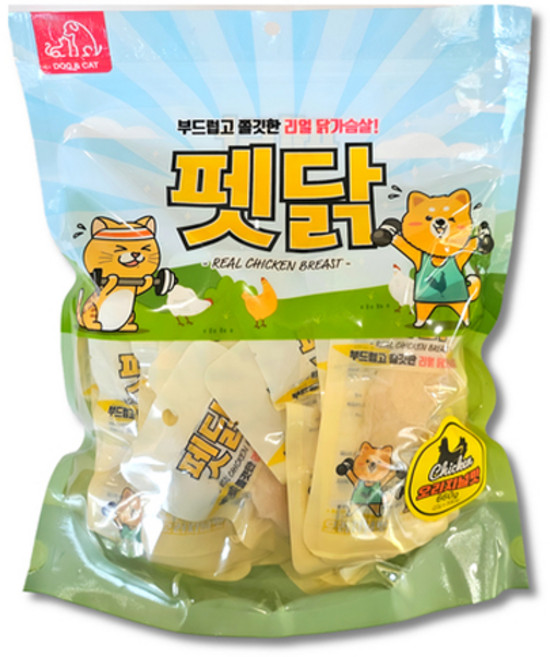 반려동물 펫닭 부드럽고 쫄깃한 리얼 닭가슴살 간식 30p, 오리지널맛, 660g, 1개