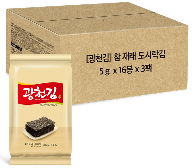 참 도시락김, 5g, 48개