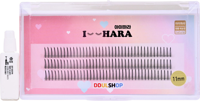 아이하라 또렷한 A컷 속눈썹 11mm, 1세트, 블랙