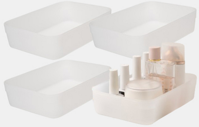 집사람 칸막이 서랍정리함, 반투명, 4개