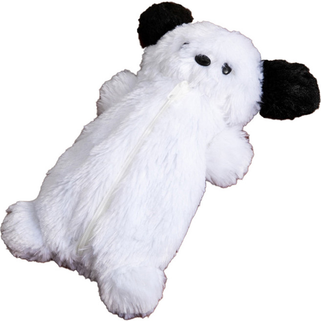 아트조이 여기눕개 강아지 필통, 화이트, 1개