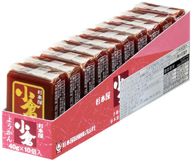 스기모토야 오구라 팥양갱, 40g, 10개