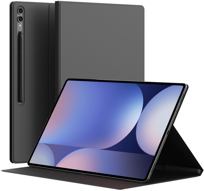 아라리 마그네틱 마이폴리오 S펜수납 슬림 태블릿 PC 케이스, 블랙, 1개