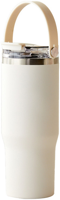 Modern House TO GO 方便攜帶大容量手柄保溫杯, 1個, 900ml, 奶油色
