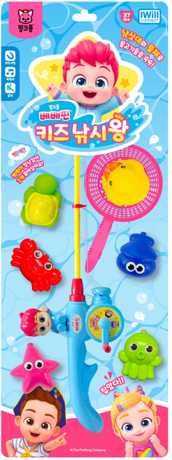 아이윌컴퍼니 핑크퐁 베베핀 키즈낚시왕 낚시놀이, 혼합색상, 1개