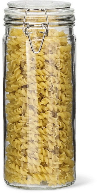 미르코리아 투명패킹 슬림 원통형 밀폐 유리병, 1.5L, 1개