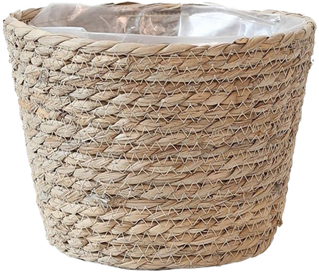라탄 화분커버바구니, 베이지, 1개