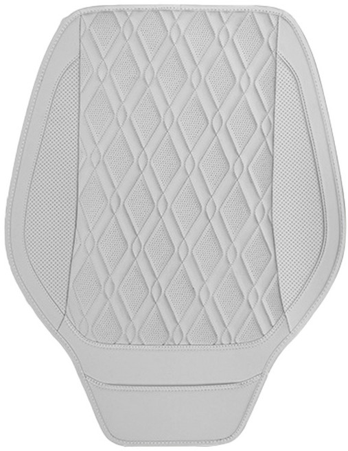 리버폭스 차량용 시트커버 레귤러 퀼팅 PU 가죽방석, 미스티그레이, 1개