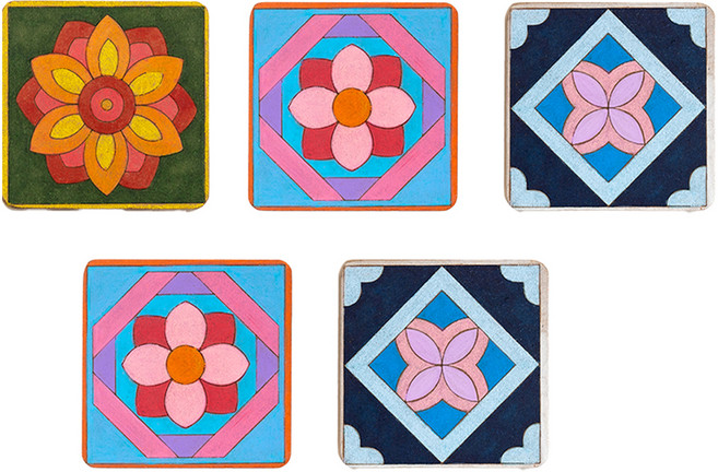 민화샵 전통 민속 비석치기 놀이 세트 S2400450, 혼합색상, 5세트