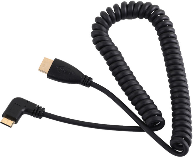 Coms 迷你 HDMI 彈簧線 mini HDMI 彎頭 NE773, 1個, 1m