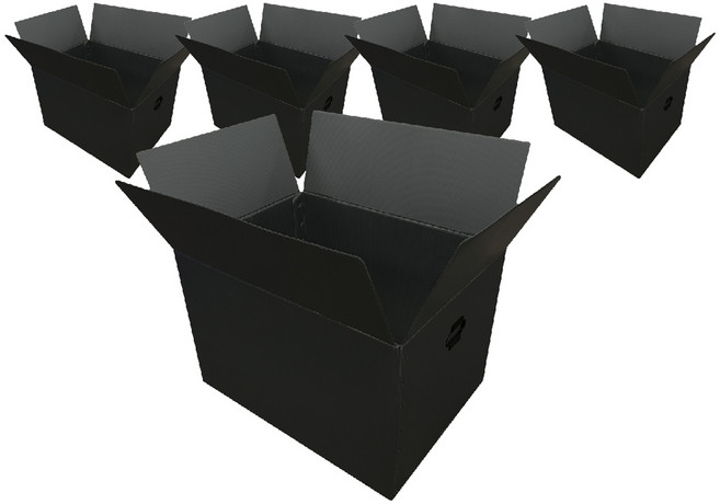 광동 손베임방지 이사박스, 검정, 5개