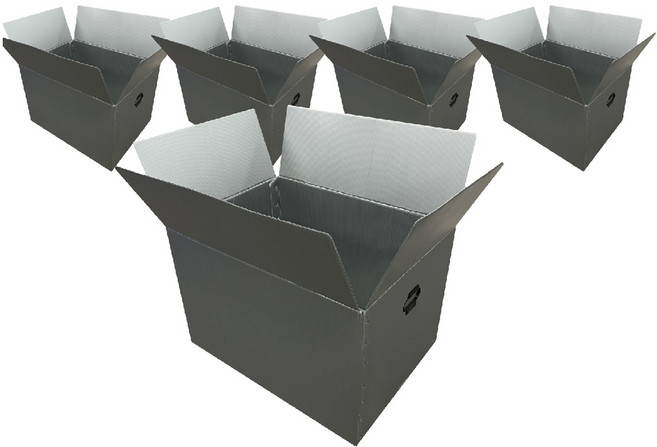 광동 손베임방지 이사박스, 은색, 5개